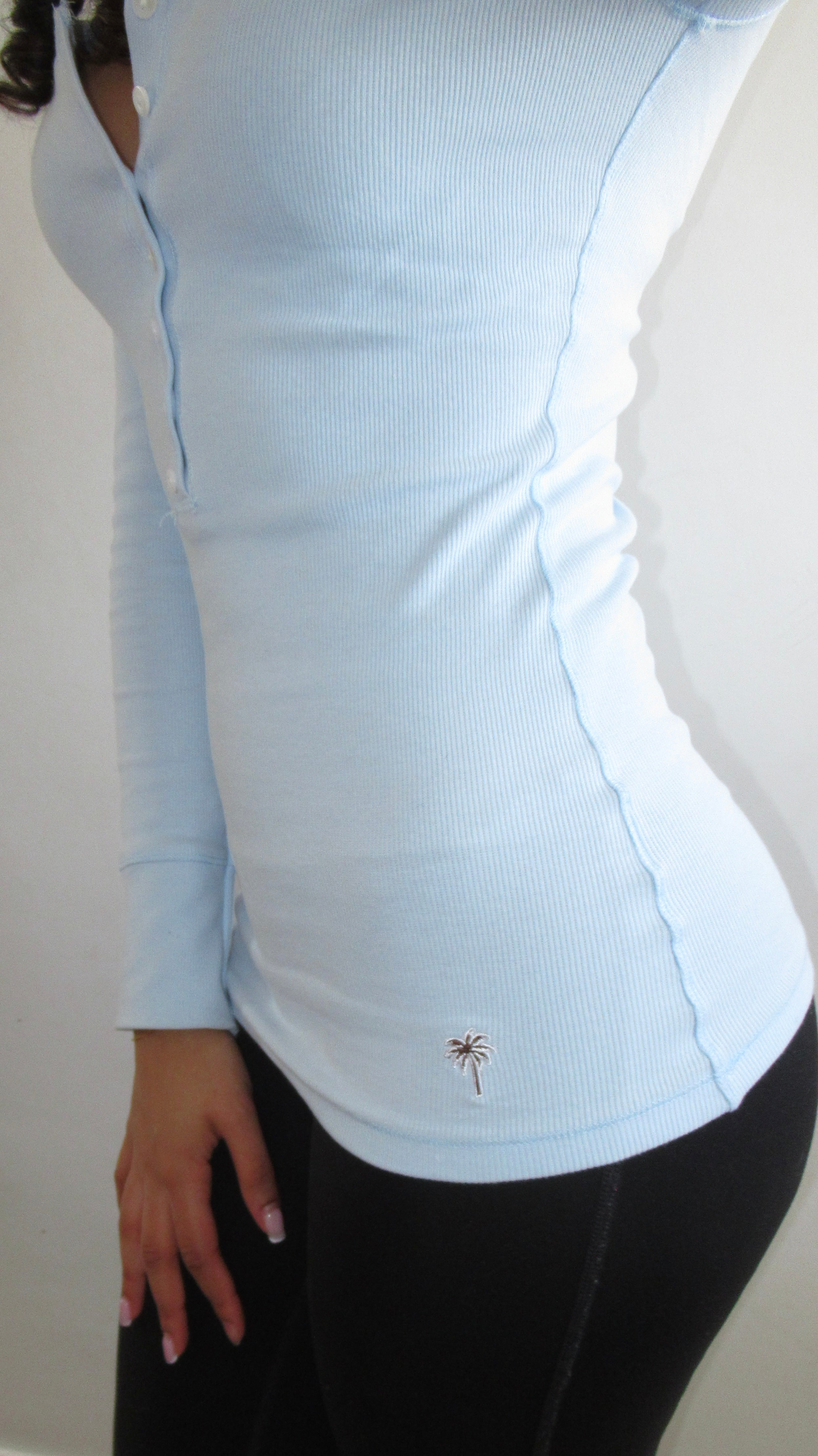 Original Slim Fit Long Sleeve Henley Button Up Top