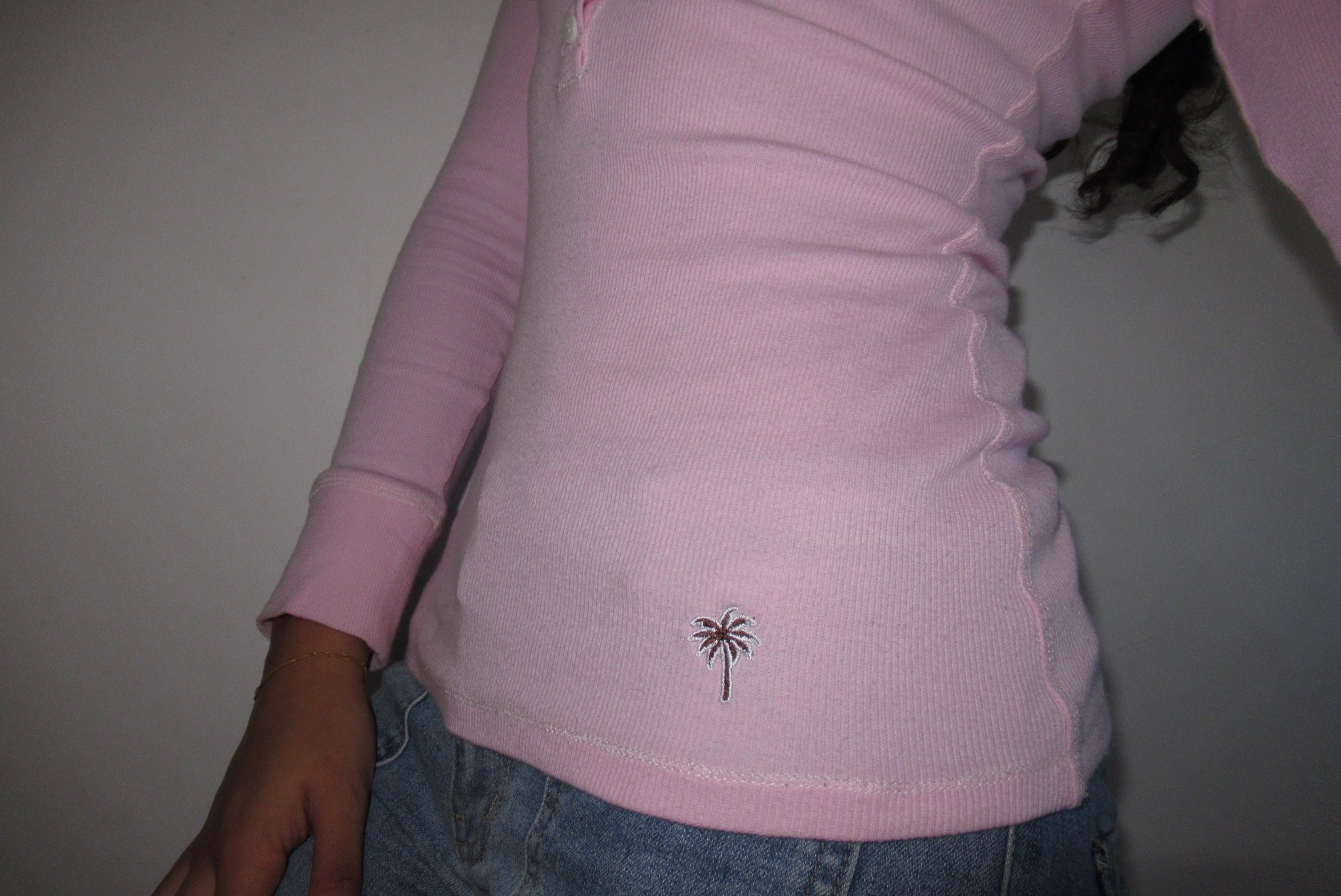 Original Slim Fit Long Sleeve Henley Button Up Top