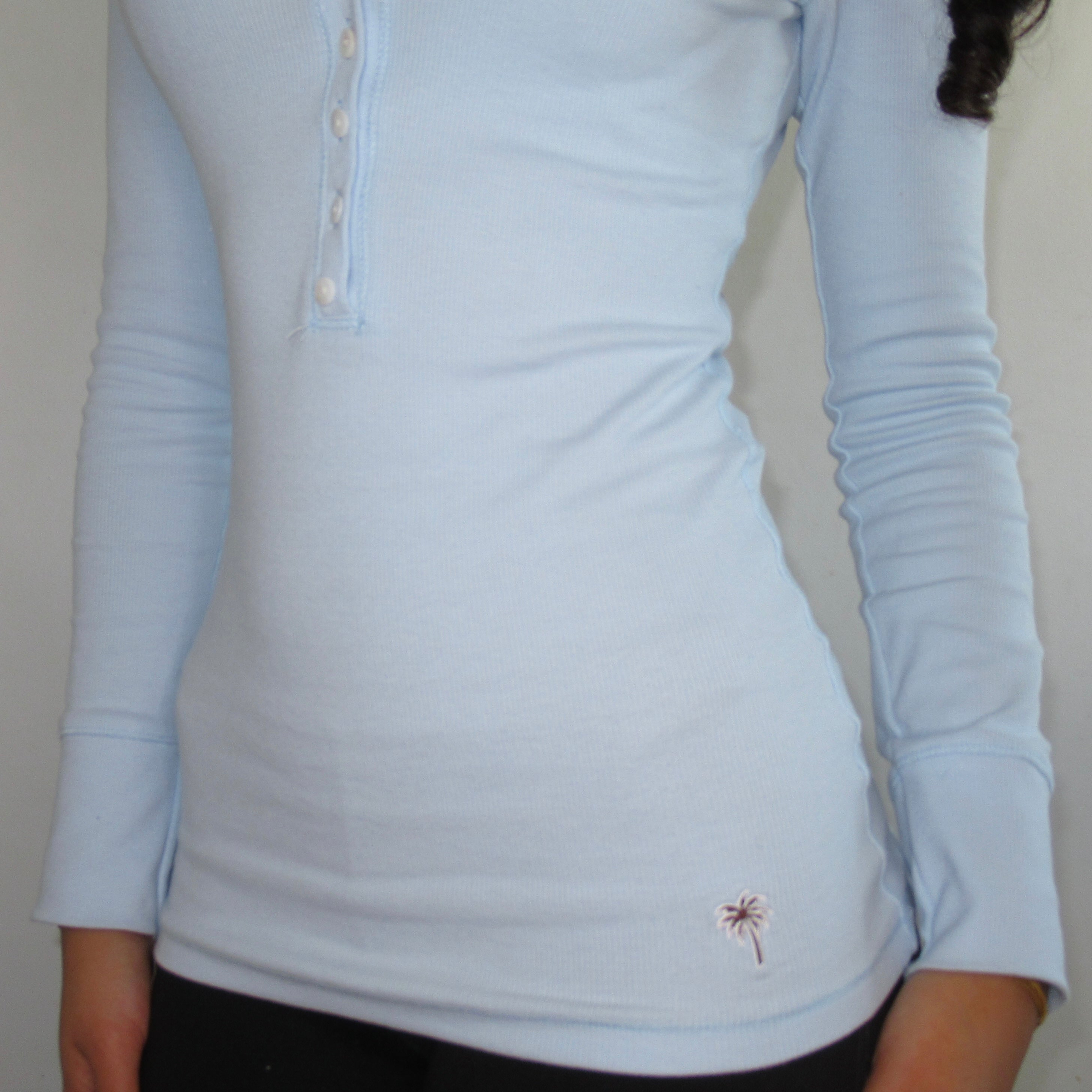 Original Slim Fit Long Sleeve Henley Button Up Top